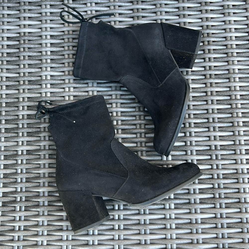 Stuart Weitzman Suede Black Booties